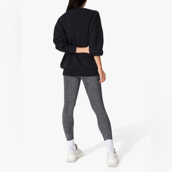 Sweaty Betty Flatter Me Workout Jacquard Leggings Animal Print Black Grey XXS - Picture 4 of 12